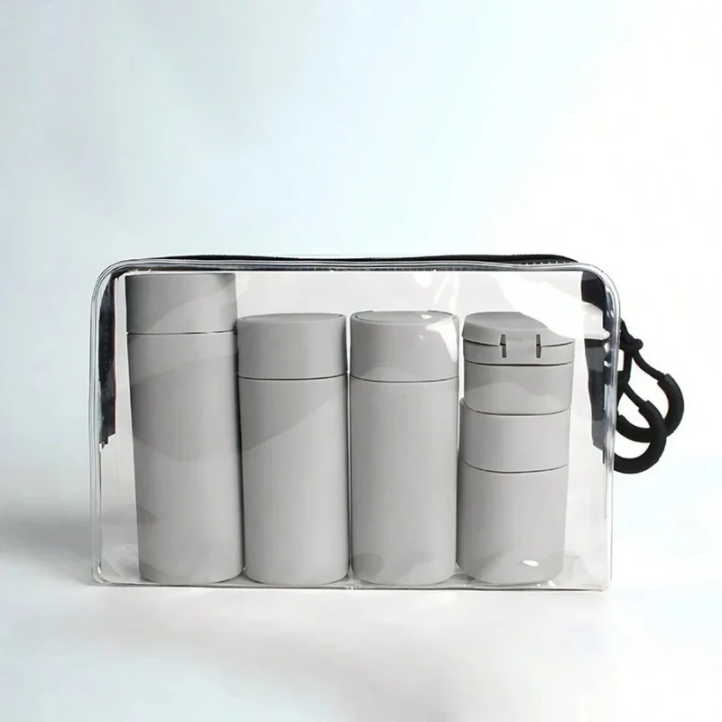 5pcs Travel Cream Dispenser Bottles Set Travel Bottles Toiletry Containers Set, TSA Approved, Travel Essentials