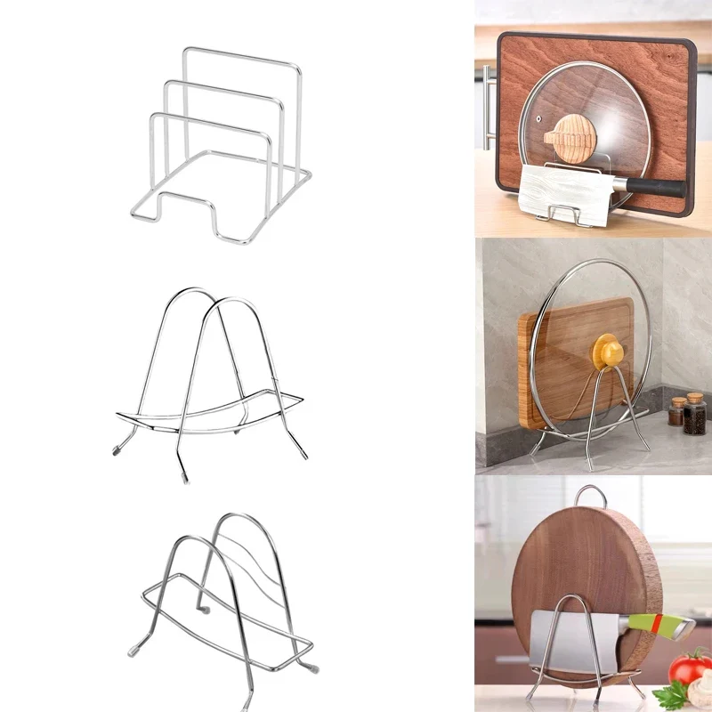 1PC Rack Shelf Stand Multi Layer Space Saving Rustproof Cutting Board Practical Kitchen Organizer Pot Lid Holder Iron Art Home