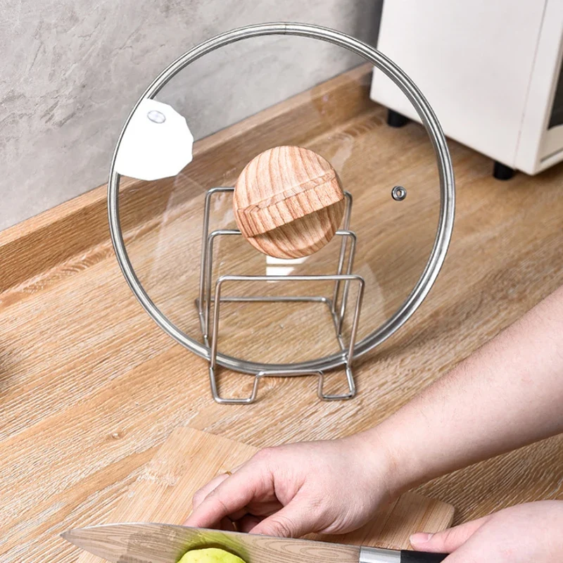 1PC Rack Shelf Stand Multi Layer Space Saving Rustproof Cutting Board Practical Kitchen Organizer Pot Lid Holder Iron Art Home