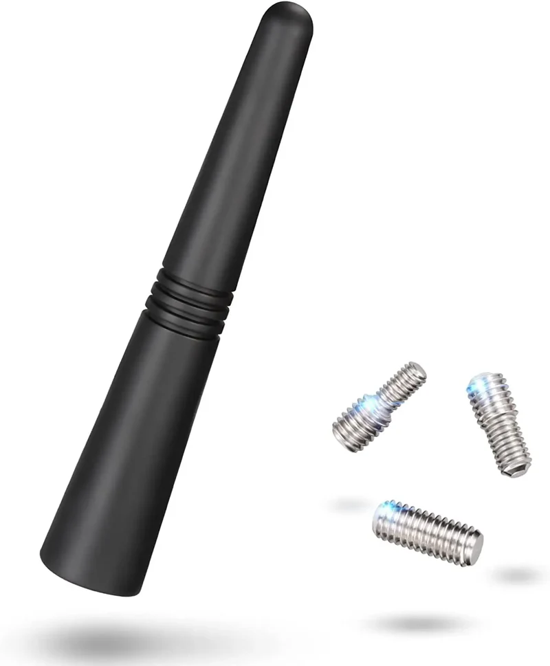Brand New Carbon Fiber Screw Metal Short Stubby Mast Antenna Car Styling Roof Antenna Enhanced Signal For Benz Car Accessories