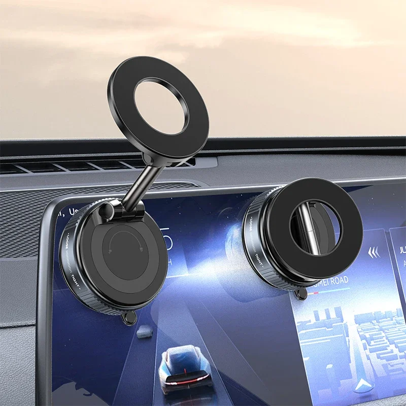 Magnetic Car Phone Holder 360 Degree Rotation Vacuum Adsorption Strong Suction Holder for Mobile PhoneCar Bracket Universal New