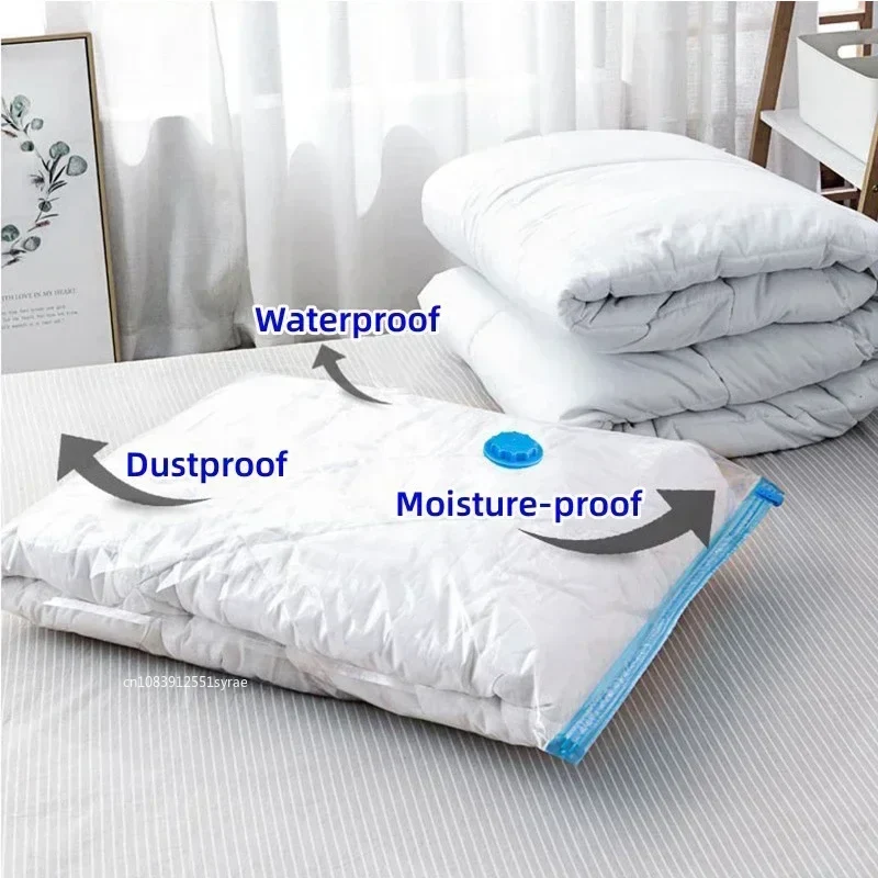 3/5pcs Travel Compression Bags, Travel Essentials Vacuum Storage Bags Space Saving Bags for Suitcases Organizer For Clothes