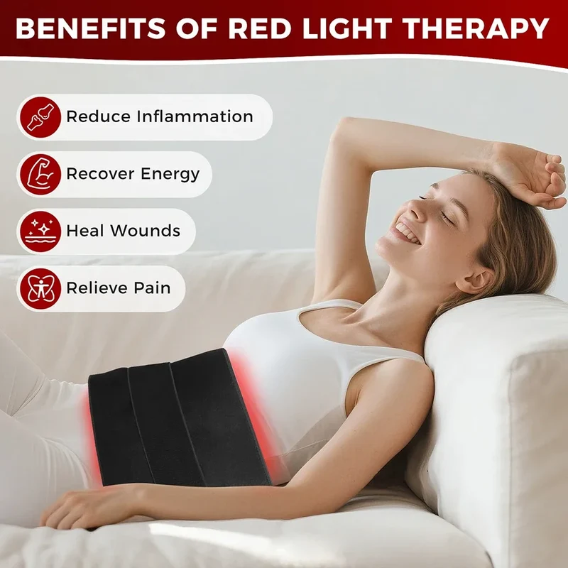 210pcs LED Bead Red Light Belt Red Infrared Light Therapy Pad LED Beauty Devices for Face and Body Back Knee Hands Feet Relief