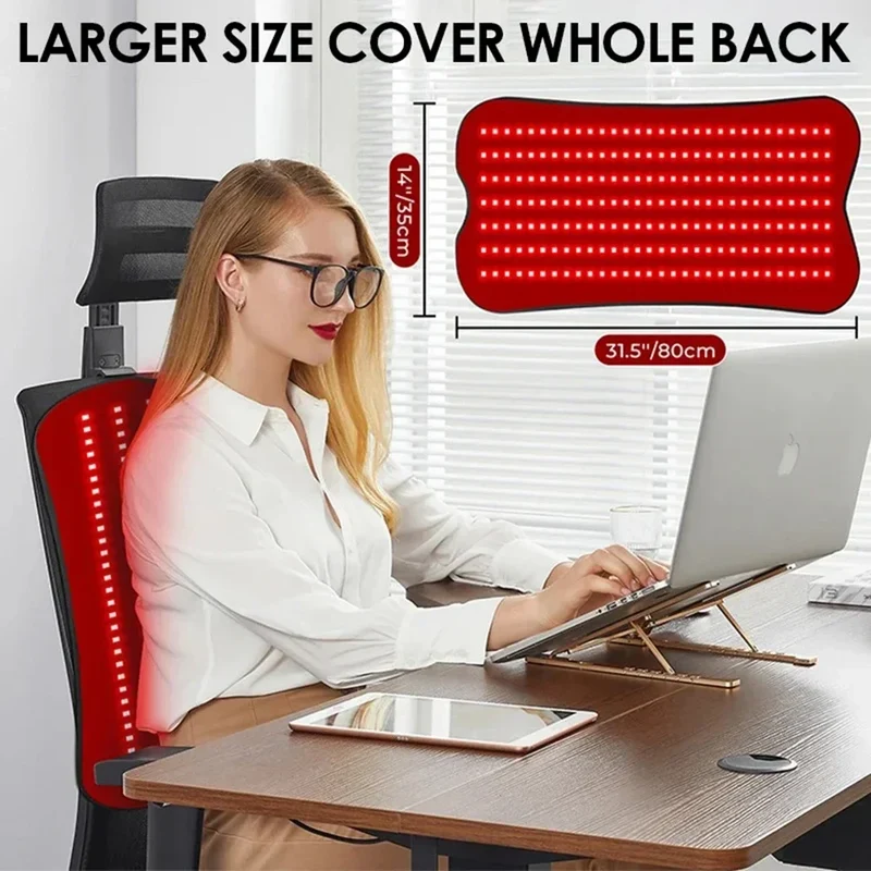 210pcs LED Bead Red Light Belt Red Infrared Light Therapy Pad LED Beauty Devices for Face and Body Back Knee Hands Feet Relief