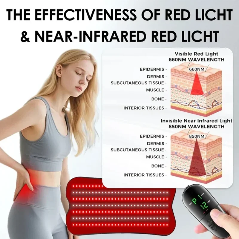 210pcs LED Bead Red Light Belt Red Infrared Light Therapy Pad LED Beauty Devices for Face and Body Back Knee Hands Feet Relief