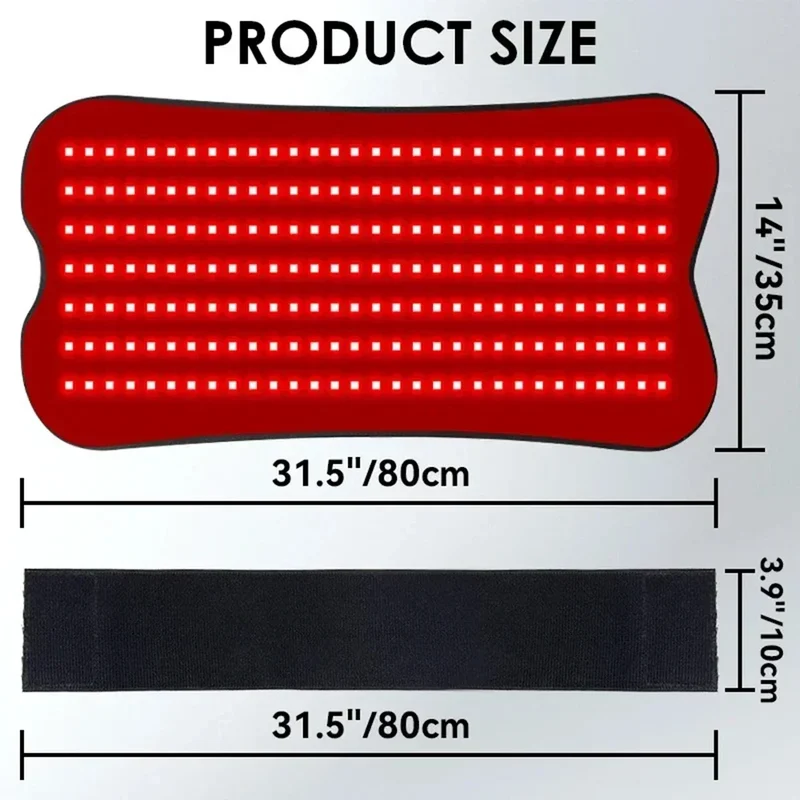 210pcs LED Bead Red Light Belt Red Infrared Light Therapy Pad LED Beauty Devices for Face and Body Back Knee Hands Feet Relief