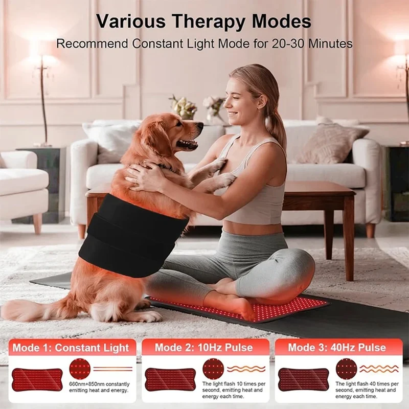 210pcs LED Bead Red Light Belt Red Infrared Light Therapy Pad LED Beauty Devices for Face and Body Back Knee Hands Feet Relief