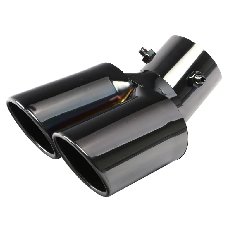 Universal Dual Exhaust Tip Stainless Steel Slant Cut Tip for Car Exhaust Pipe Extension Modification Decoration Muffler Tailpipe