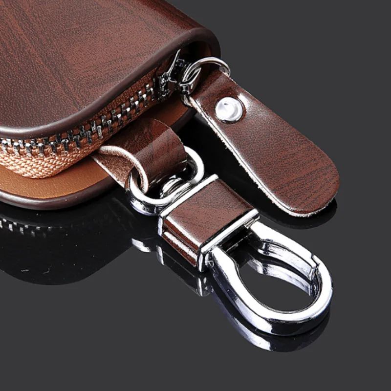 Universal Car Key Bag Cover Case Leather Key Wallet For Opel Chevrolet Jeep Hyundai Ford Mazda Nissan Infiniti Car Accessories