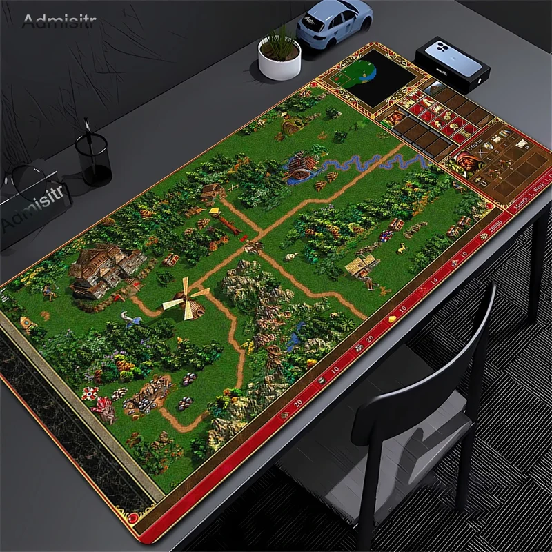 Anime Heroes of Might and Magic 3 Map Mousepad Gaming Laptops Keyboard Mat Desk Protector Deskmat Mats Laptop Gamer Mouse Pad