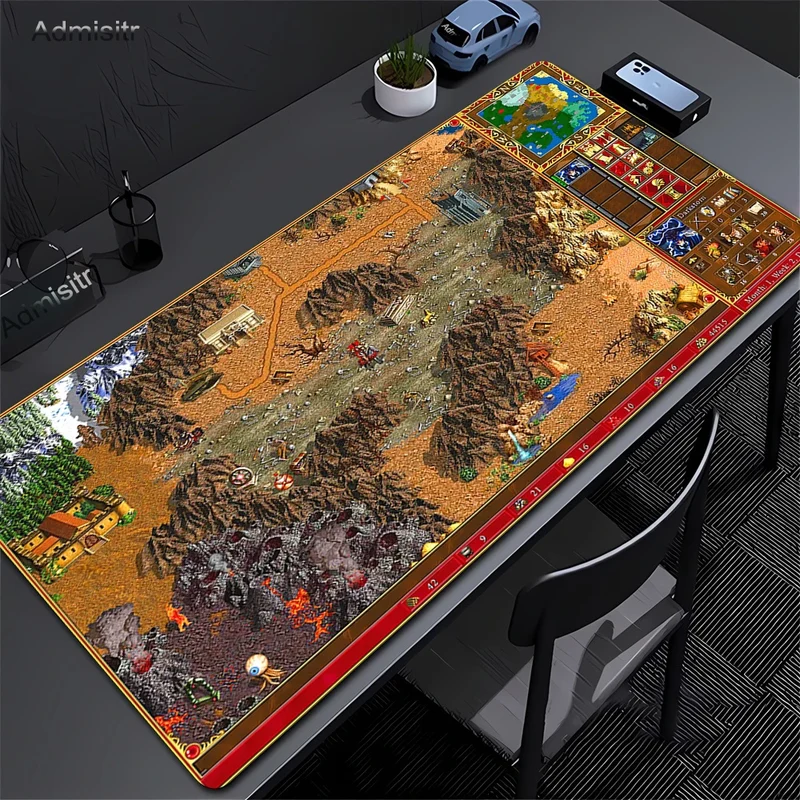 Anime Heroes of Might and Magic 3 Map Mousepad Gaming Laptops Keyboard Mat Desk Protector Deskmat Mats Laptop Gamer Mouse Pad