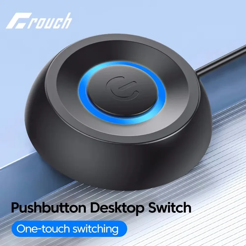 2M Desktop Computer Power Switch PC Motherboard External Desktop Start Power On/Off Button Extension Cable for Home Office
