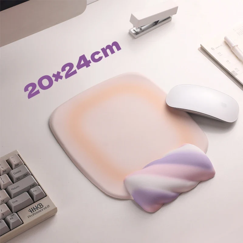 Mouse Wrist Rest Ergonomic Memory Foam Anti-Slip Rubber Base Keyboard Wrist Rest Support and Mouse Pad Wrist Rest for Computer