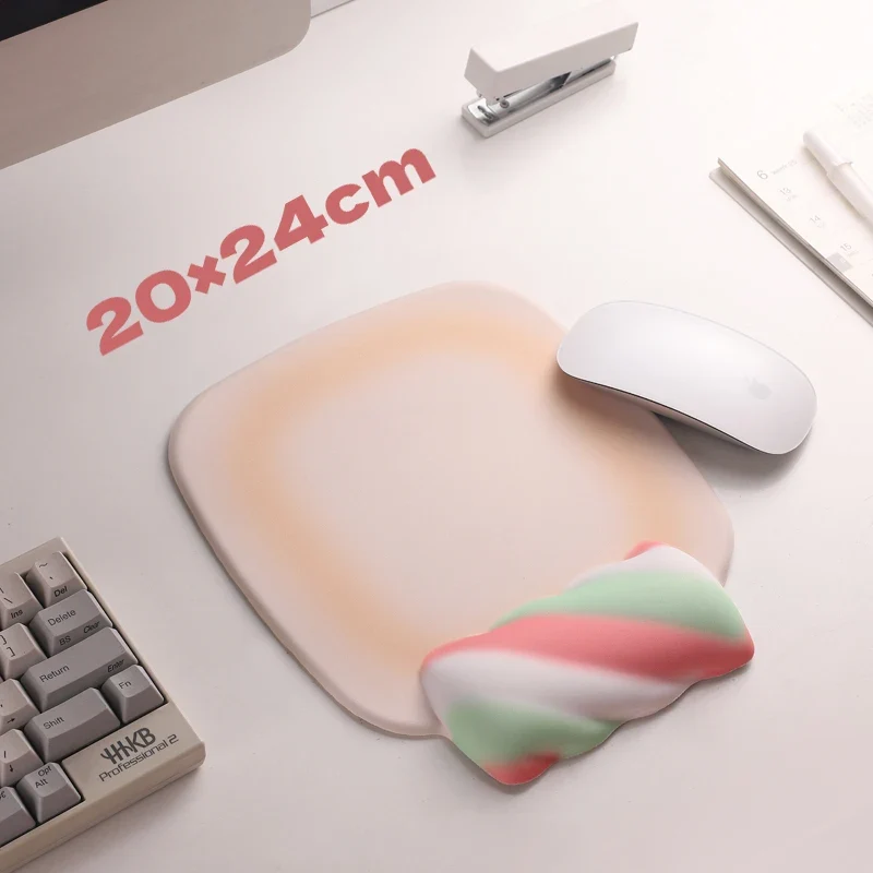 Mouse Wrist Rest Ergonomic Memory Foam Anti-Slip Rubber Base Keyboard Wrist Rest Support and Mouse Pad Wrist Rest for Computer