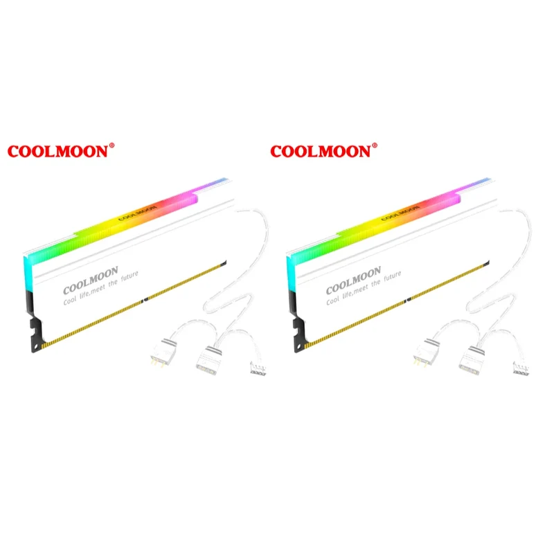 1-4PCS RAM Heatsink Radiator 5V 3PIN ARGB PC Memory Cooling Vest Addressable Heat Sink Cooler for DDR3 DDR4 DDR5 Desktop PC Ram