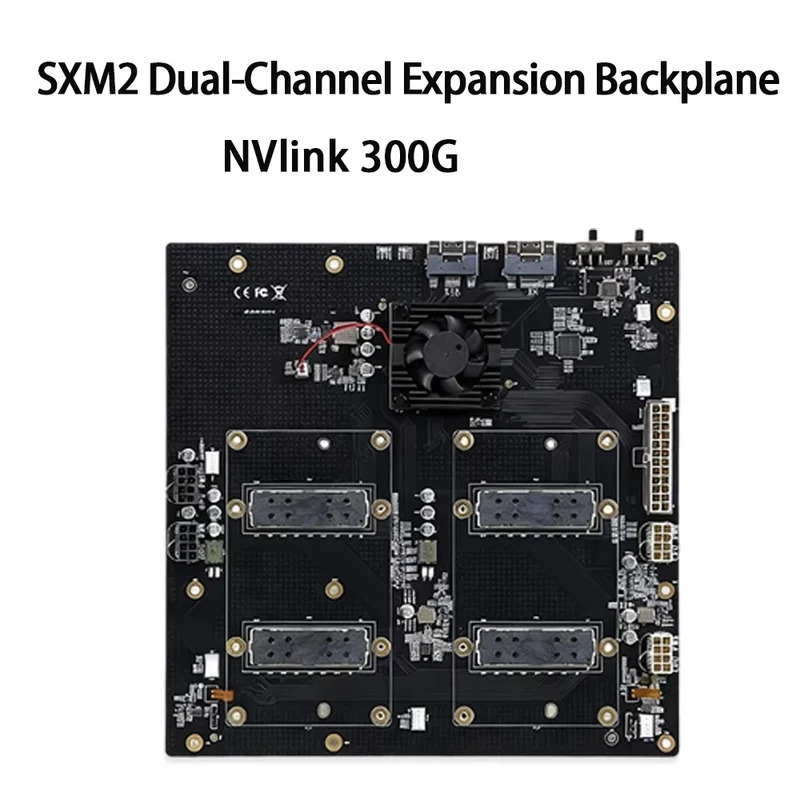 SXM2 for NVIDIA V100 GPU Adapter Board Card NVLink 300G 4-Port 4‑Way / Dual-Card Dual-Channel Pass-Through Expansion Backplane