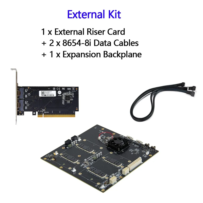 SXM2 for NVIDIA V100 GPU Adapter Board Card NVLink 300G 4-Port 4‑Way / Dual-Card Dual-Channel Pass-Through Expansion Backplane