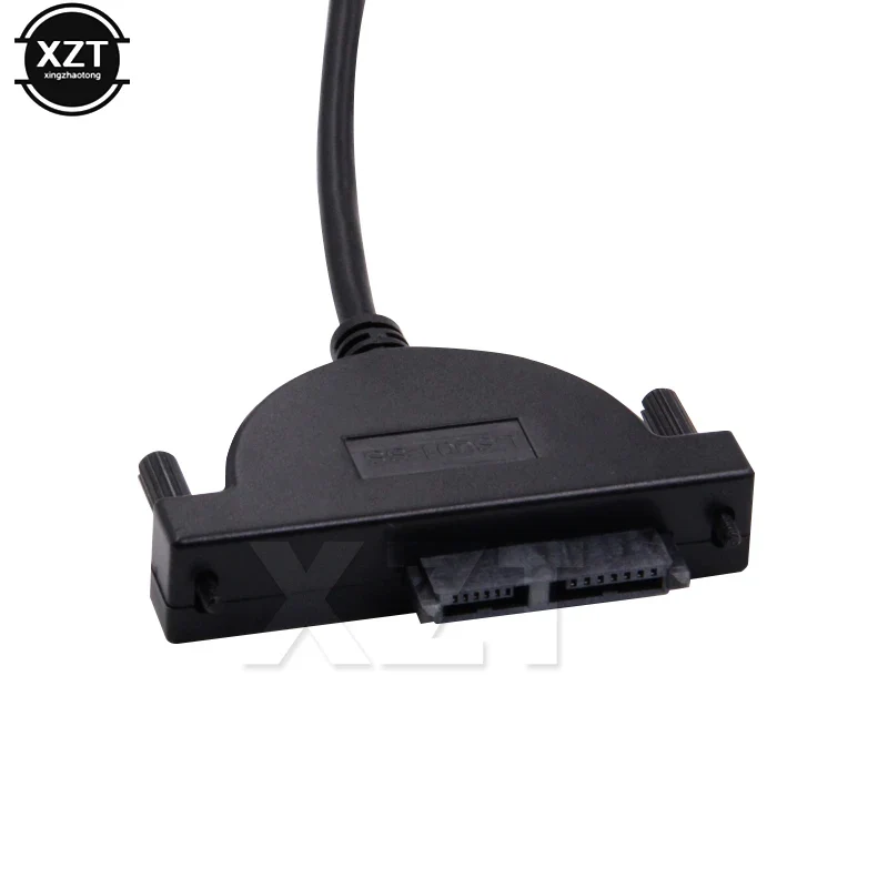 NEW USB 2.0 to Mini Sata II 7+6 13Pin Adapter for Laptop CD/DVD ROM Slimline Drive Converter Cable Screws steady style 1PCS