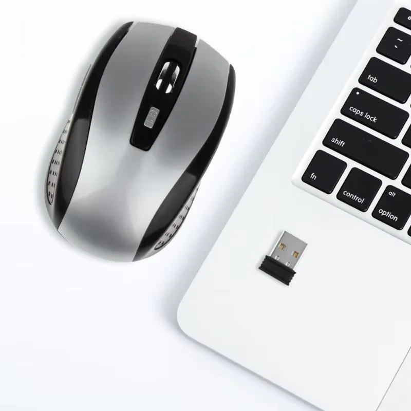 2.4G Wireless Mouse Gaming Mice Adjustable 1600DPI Optical Office Mouse Ergonomically-designed Mouse for Notebook PC MacBook