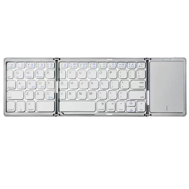 Mini Keyboard Wireless Folding Keyboard Bluetooth Foldable Keyboard With Touchpad for Windows Android iPad Phone PC Rechargeable