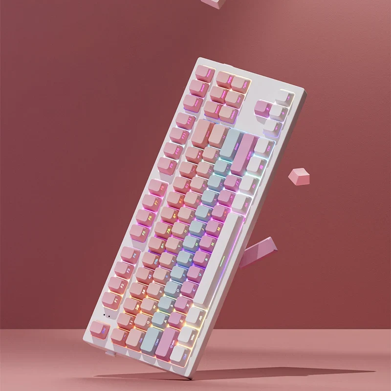 Babysbreath Side Print Shine Through Keycap Cherry Profile Double Shot PBT Keycaps 130 Key for Cherry MX Switches Gamer Keyboard