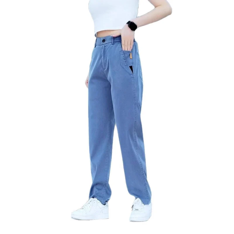 Lyocell Tencel Casual Pants for Men, New Summer Thin Straight-Leg Drapey Wide-Leg Pants, Loose Sports Ice Silk Long Pants
