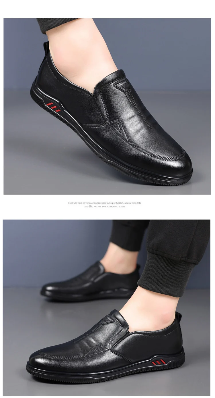 Summer Leather Shoes for Men, Casual Hollow Breathable Clogs, Soft Sole, Soft Mesh Shoes, Foreign Style Men's Shoes, Drop Shipping