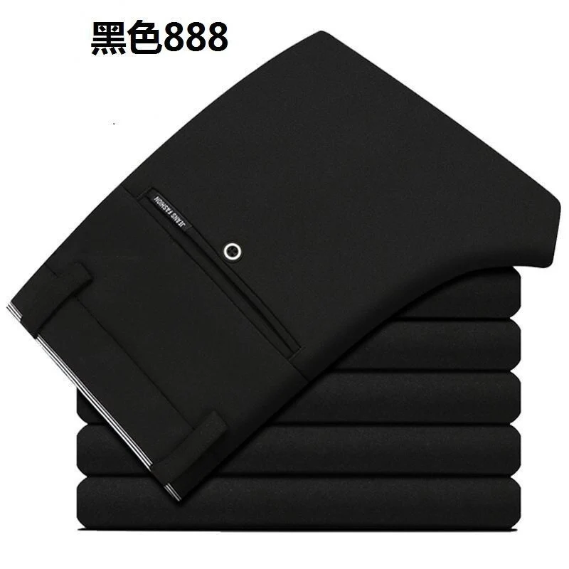 28-40 Summer New Men's Casual Pants Slim-fit Elastic Small Straight Korean Style Suit Pants Men's Pants