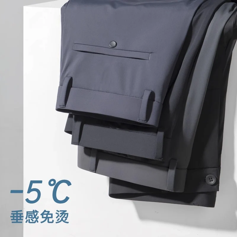 Wholesale Men's Business Wear Slim-fit Pants Summer Casual Men's Wear Youth Work Dress Black Workwear Pants