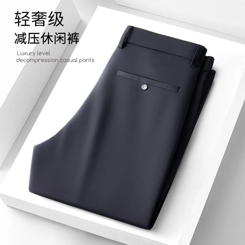 Wholesale Men's Business Wear Slim-fit Pants Summer Casual Men's Wear Youth Work Dress Black Workwear Pants