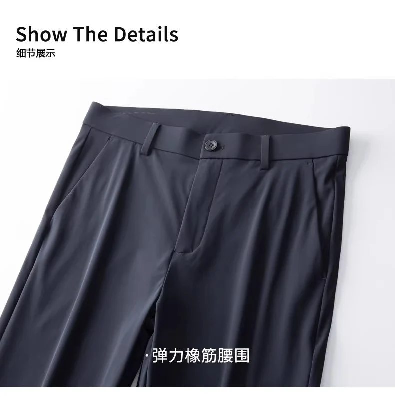 Wholesale Men's Business Wear Slim-fit Pants Summer Casual Men's Wear Youth Work Dress Black Workwear Pants