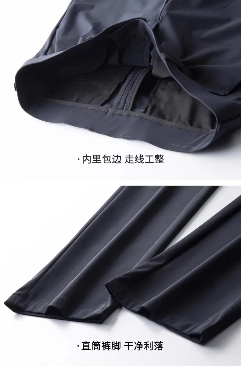 Wholesale Men's Business Wear Slim-fit Pants Summer Casual Men's Wear Youth Work Dress Black Workwear Pants