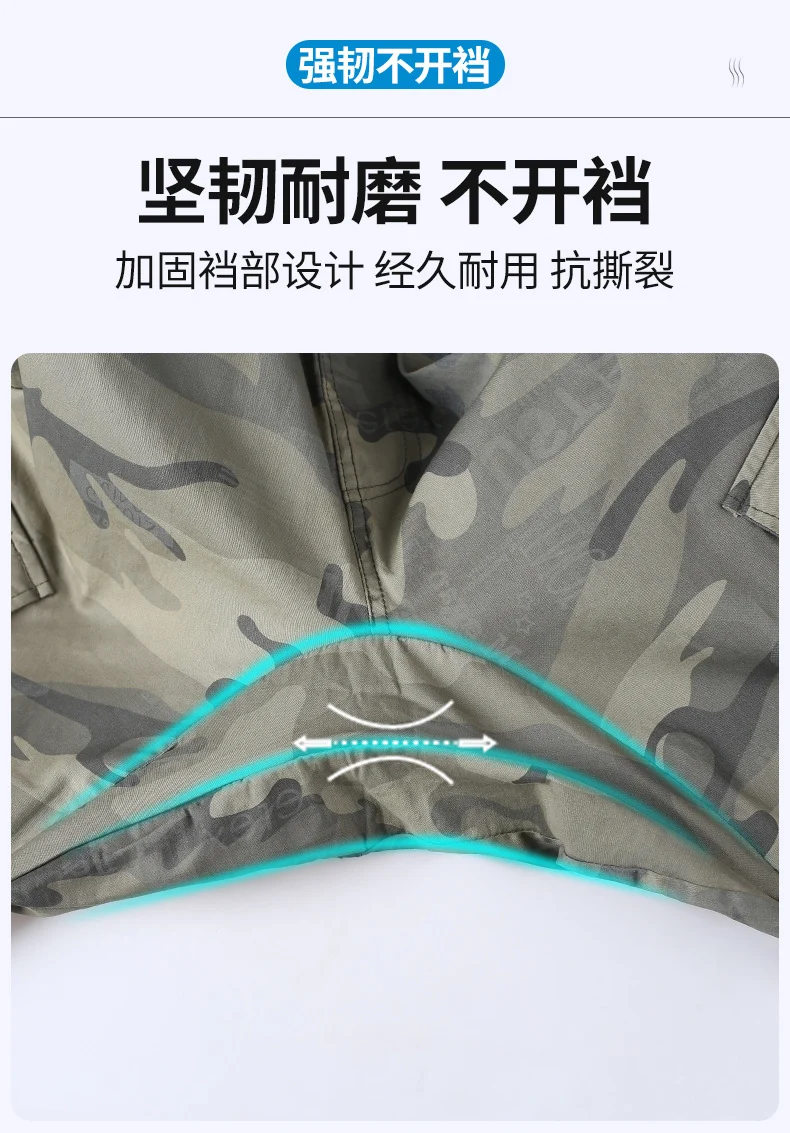 Summer Pure Cotton Thin Work Clothes Set for Men and Women Stretch Camouflage Clothing for Welders Wear-resistant Work-protection Clothing Casual Suit