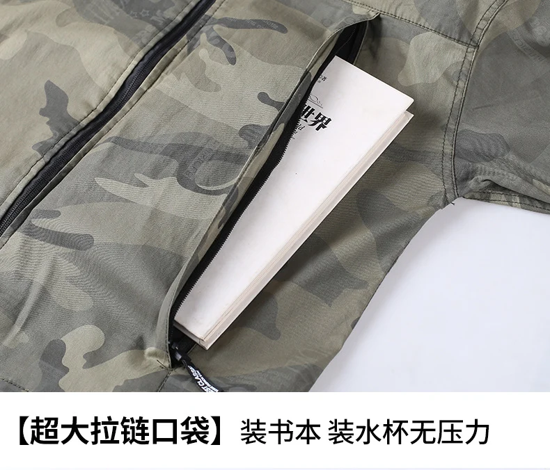 Summer Pure Cotton Thin Work Clothes Set for Men and Women Stretch Camouflage Clothing for Welders Wear-resistant Work-protection Clothing Casual Suit
