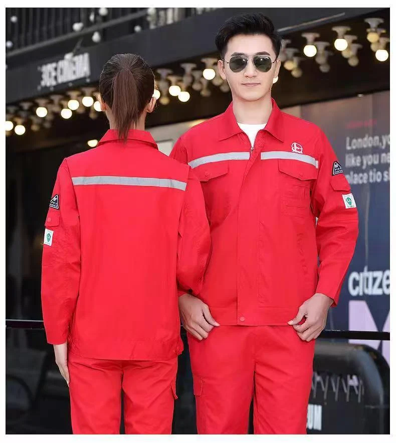 Workwear Suit for Men and Women, Anti-Static, Spring and Autumn Single-Layer Work Clothes, Long-Sleeved Professional Workwear for All Seasons