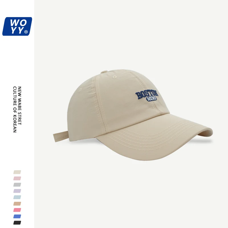 Boston Quick-Dry Baseball Hat Summer Super Fire Outdoor Sun Hat Korean Ins Soft Top Breathable Cap
