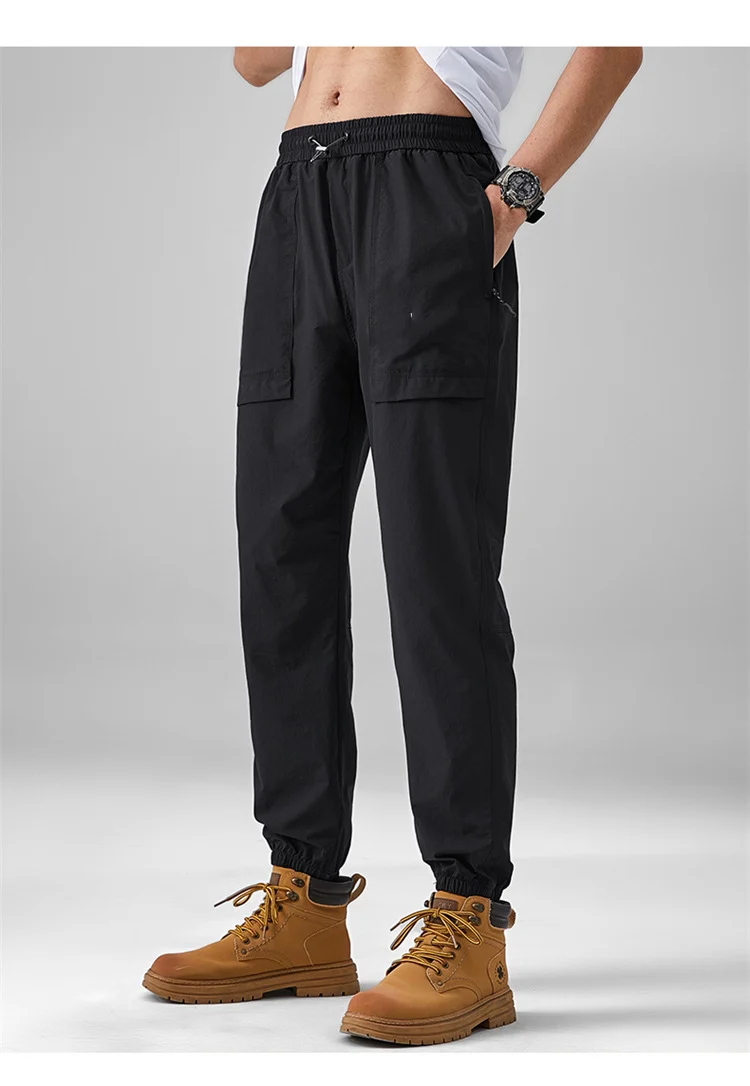2024 Summer Thin Pants Soft Shell Waterproof Windproof Men's American Style Functional Outdoor Mountaineering Casual Crock Pants