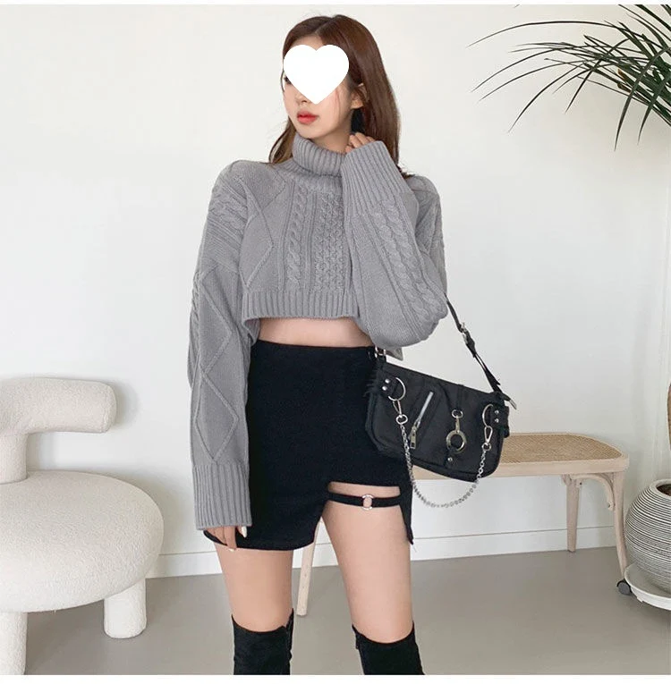 Black Skirt, Hip-Covering Skirt, Female Summer Sexy Sexy Short Skirt, Petite Design, High-Waisted Skirt, Trendy Autumn and Winter