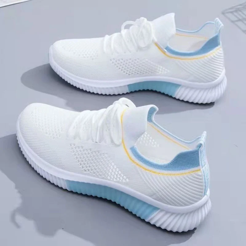 Mesh Shoes Women's Shoes 2023 New Autumn Breathable sneaker Women's Mesh Casual White Shoes Casual Slip-on