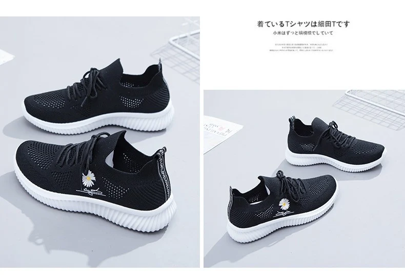 Mesh Shoes Women's Shoes 2023 New Autumn Breathable sneaker Women's Mesh Casual White Shoes Casual Slip-on