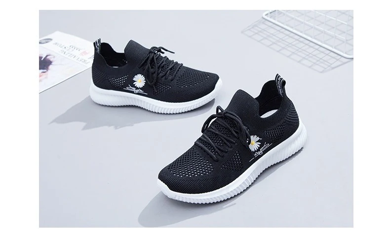 Mesh Shoes Women's Shoes 2023 New Autumn Breathable sneaker Women's Mesh Casual White Shoes Casual Slip-on