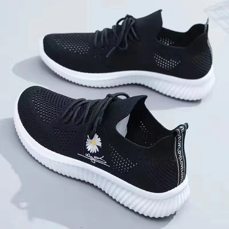 Mesh Shoes Women's Shoes 2023 New Autumn Breathable sneaker Women's Mesh Casual White Shoes Casual Slip-on