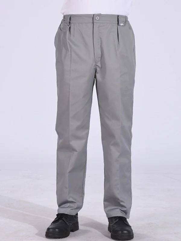 Autumn and Winter Pure Cotton Work Pants for Men, Wear-Resistant Welding Workwear, Blue Construction Site Workshop Handling Work Clothes Pants