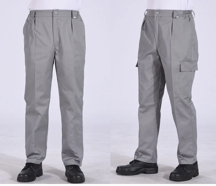 Autumn and Winter Pure Cotton Work Pants for Men, Wear-Resistant Welding Workwear, Blue Construction Site Workshop Handling Work Clothes Pants