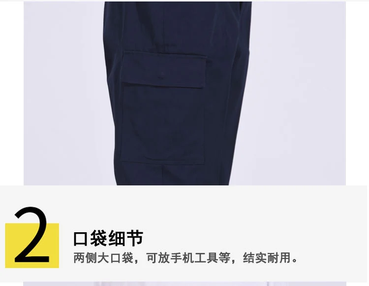Autumn and Winter Pure Cotton Work Pants for Men, Wear-Resistant Welding Workwear, Blue Construction Site Workshop Handling Work Clothes Pants