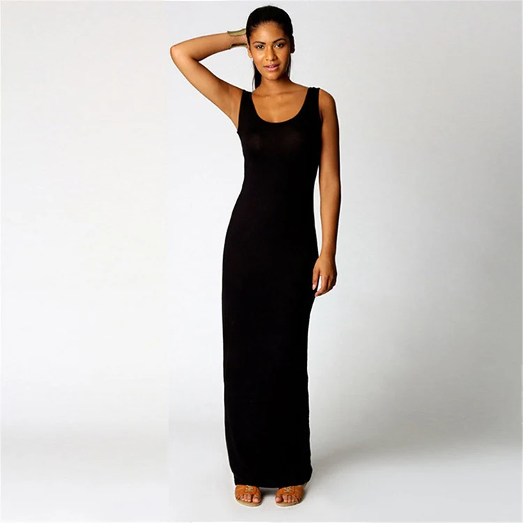2025 European and American New Summer Casual Women's Clothing Amazon Cross-Border Sexy Vest Long Skirt Sleeveless Slim Dress