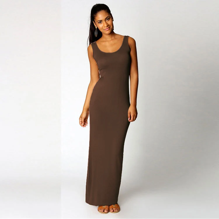 2025 European and American New Summer Casual Women's Clothing Amazon Cross-Border Sexy Vest Long Skirt Sleeveless Slim Dress