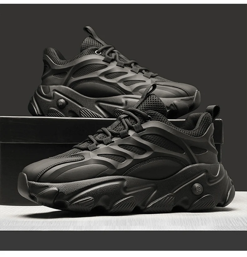 Lion Eagle Dell Torre Shoes Men's Shoes Breathable 45 Thick Bottom Black Plus Size 46 Joker 47 Casual Shoes 48 sneaker