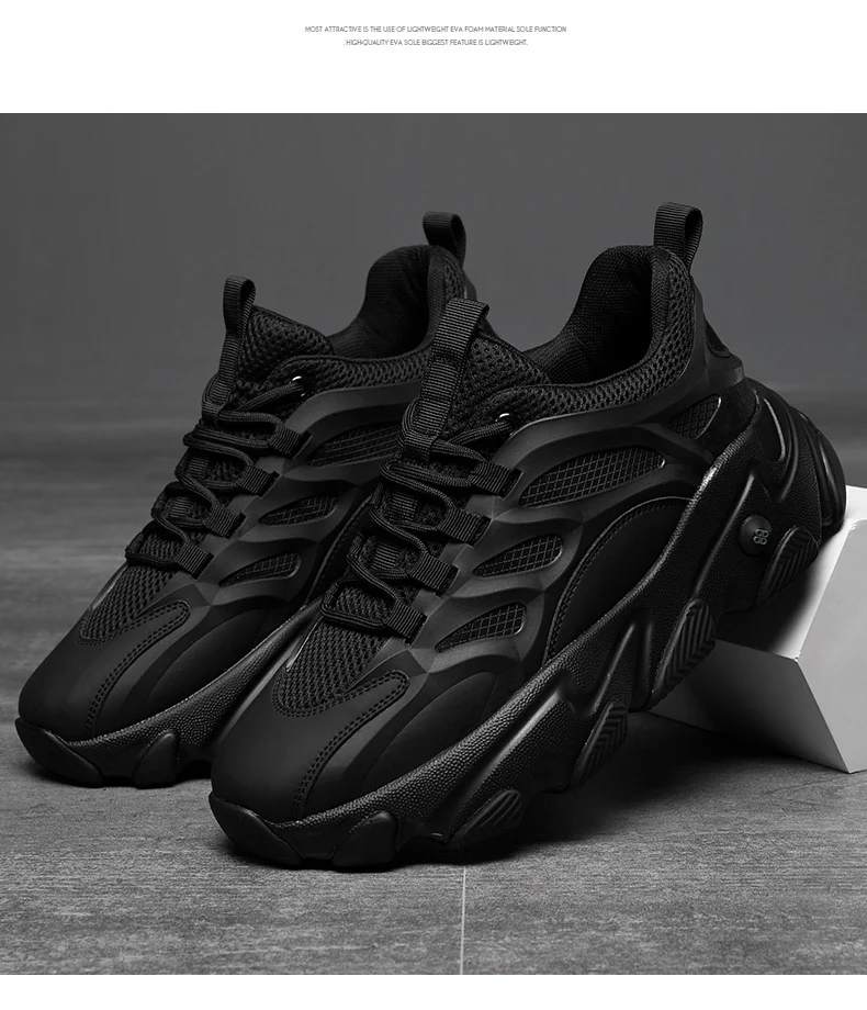 Lion Eagle Dell Torre Shoes Men's Shoes Breathable 45 Thick Bottom Black Plus Size 46 Joker 47 Casual Shoes 48 sneaker