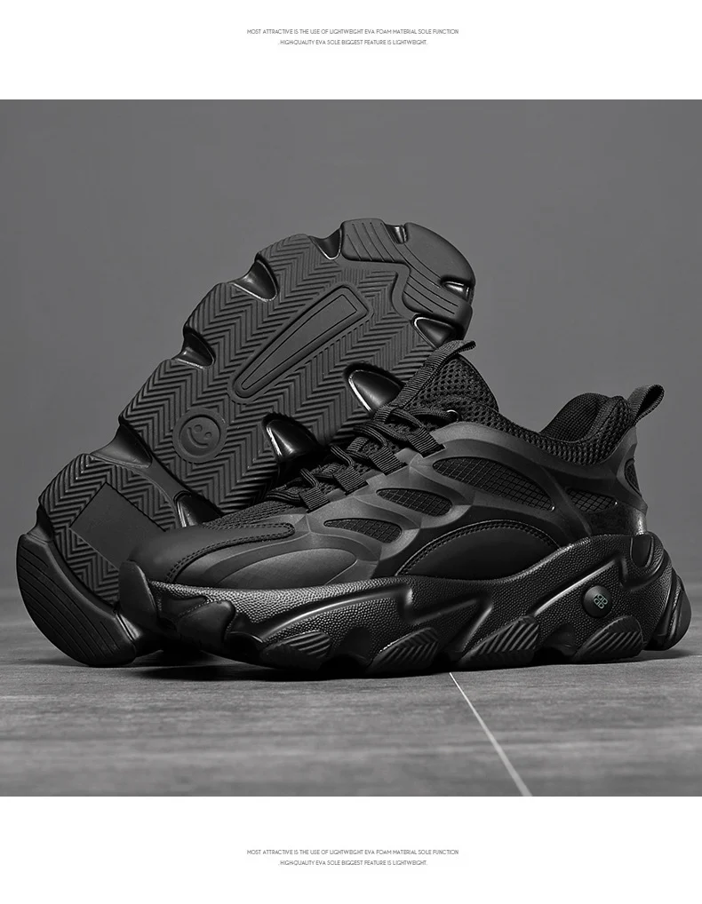 Lion Eagle Dell Torre Shoes Men's Shoes Breathable 45 Thick Bottom Black Plus Size 46 Joker 47 Casual Shoes 48 sneaker
